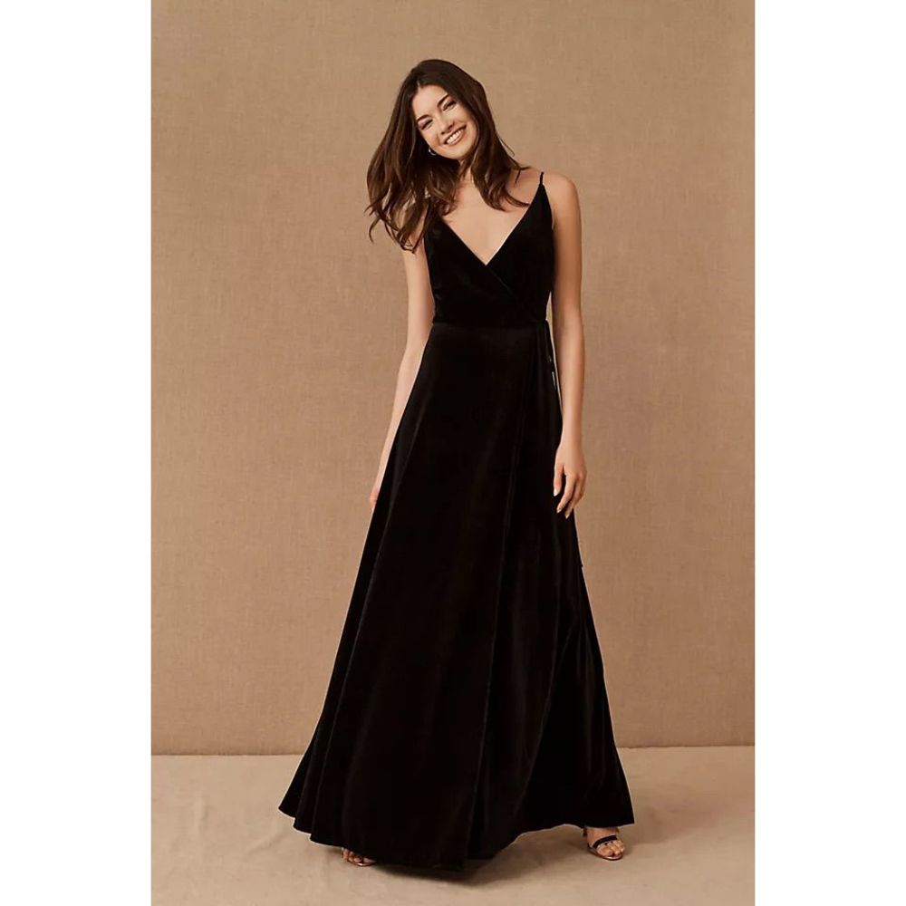 New BHLDN Jenny Yoo Andi Velvet Wrap Dress sz 0